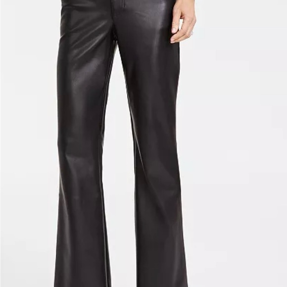 INC International Concept Black Faux Leather Pants 🖤 - Picture 3 of 9